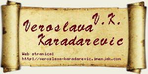 Veroslava Karadarević vizit kartica